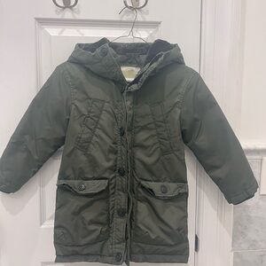 Zara Kids Green Hooded Jacket size 6